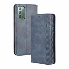 Coque Portefeuille Livre Cuir Etui Clapet BY4 pour Samsung Galaxy S20 FE 4G Bleu