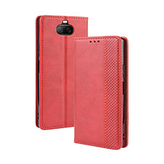 Coque Portefeuille Livre Cuir Etui Clapet BY4 pour Sony Xperia 8 Lite Rouge