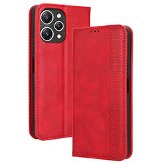 Coque Portefeuille Livre Cuir Etui Clapet BY4 pour Xiaomi Redmi 12 4G Rouge