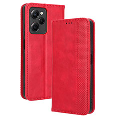 Coque Portefeuille Livre Cuir Etui Clapet BY4 pour Xiaomi Redmi Note 12 Pro Speed 5G Rouge