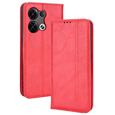 Coque Portefeuille Livre Cuir Etui Clapet BY4 pour Xiaomi Redmi Note 13 Pro 5G Rouge