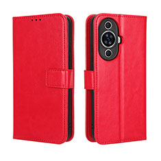 Coque Portefeuille Livre Cuir Etui Clapet BY5 pour Huawei Nova 11 Pro Rouge