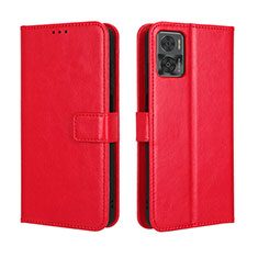 Coque Portefeuille Livre Cuir Etui Clapet BY5 pour Motorola Moto E22 Rouge