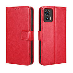 Coque Portefeuille Livre Cuir Etui Clapet BY5 pour Motorola Moto Edge 30 Lite 5G Rouge
