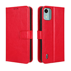 Coque Portefeuille Livre Cuir Etui Clapet BY5 pour Nokia C12 Rouge