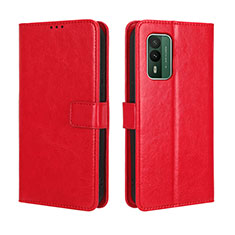 Coque Portefeuille Livre Cuir Etui Clapet BY5 pour Nokia XR21 Rouge