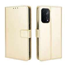 Coque Portefeuille Livre Cuir Etui Clapet BY5 pour OnePlus Nord N200 5G Or