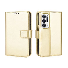 Coque Portefeuille Livre Cuir Etui Clapet BY5 pour Oppo Find N 5G Or