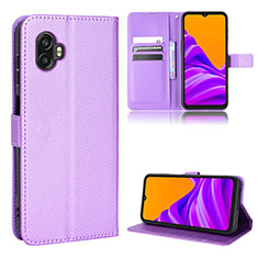 Coque Portefeuille Livre Cuir Etui Clapet BY5 pour Samsung Galaxy XCover 6 Pro 5G Violet