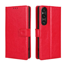 Coque Portefeuille Livre Cuir Etui Clapet BY5 pour Sony Xperia 1 V Rouge