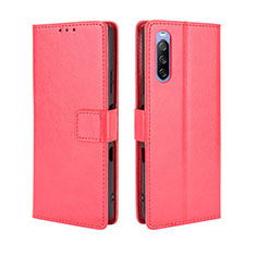 Coque Portefeuille Livre Cuir Etui Clapet BY5 pour Sony Xperia 10 III SO-52B Rouge