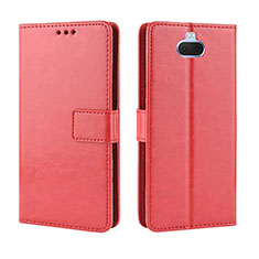 Coque Portefeuille Livre Cuir Etui Clapet BY5 pour Sony Xperia 10 Rouge