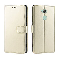 Coque Portefeuille Livre Cuir Etui Clapet BY5 pour Sony Xperia XA2 Ultra Or