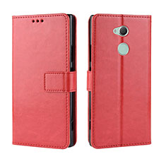 Coque Portefeuille Livre Cuir Etui Clapet BY5 pour Sony Xperia XA2 Ultra Rouge