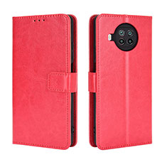Coque Portefeuille Livre Cuir Etui Clapet BY5 pour Xiaomi Mi 10i 5G Rouge