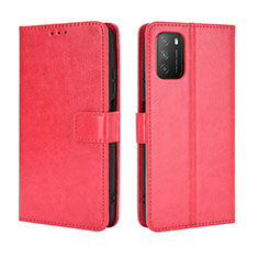 Coque Portefeuille Livre Cuir Etui Clapet BY5 pour Xiaomi Poco M3 Rouge