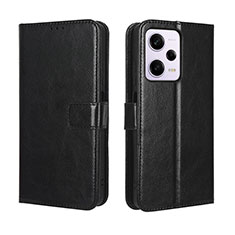 Coque Portefeuille Livre Cuir Etui Clapet BY5 pour Xiaomi Redmi Note 12 Pro 5G Noir