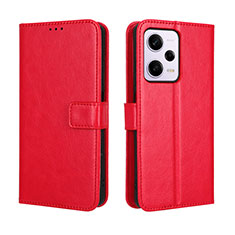 Coque Portefeuille Livre Cuir Etui Clapet BY5 pour Xiaomi Redmi Note 12 Pro 5G Rouge