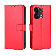 Coque Portefeuille Livre Cuir Etui Clapet BY5 pour Xiaomi Redmi Note 13 5G Rouge