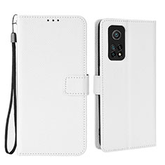 Coque Portefeuille Livre Cuir Etui Clapet BY6 pour Xiaomi Mi 10T 5G Blanc
