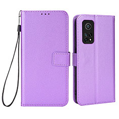 Coque Portefeuille Livre Cuir Etui Clapet BY6 pour Xiaomi Mi 10T 5G Violet