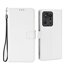 Coque Portefeuille Livre Cuir Etui Clapet BY6 pour Xiaomi Mi Mix 4 5G Blanc