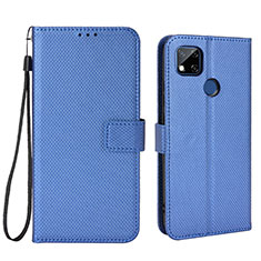 Coque Portefeuille Livre Cuir Etui Clapet BY6 pour Xiaomi POCO C3 Bleu