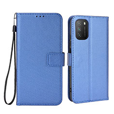 Coque Portefeuille Livre Cuir Etui Clapet BY6 pour Xiaomi Poco M3 Bleu