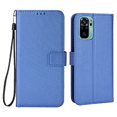 Coque Portefeuille Livre Cuir Etui Clapet BY6 pour Xiaomi Poco M5S Bleu