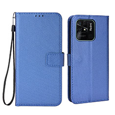 Coque Portefeuille Livre Cuir Etui Clapet BY6 pour Xiaomi Redmi 10 Power Bleu