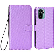 Coque Portefeuille Livre Cuir Etui Clapet BY6 pour Xiaomi Redmi Note 10S 4G Violet