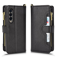 Coque Portefeuille Livre Cuir Etui Clapet BY8 pour Samsung Galaxy Z Fold4 5G Noir