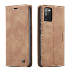 Coque Portefeuille Livre Cuir Etui Clapet C01S pour Samsung Galaxy A02s Marron