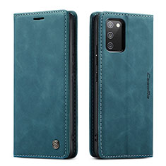 Coque Portefeuille Livre Cuir Etui Clapet C01S pour Samsung Galaxy A03s Bleu