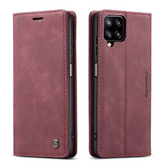 Coque Portefeuille Livre Cuir Etui Clapet C01S pour Samsung Galaxy A12 Vin Rouge