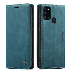 Coque Portefeuille Livre Cuir Etui Clapet C01S pour Samsung Galaxy A21s Bleu