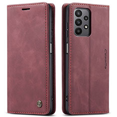 Coque Portefeuille Livre Cuir Etui Clapet C01S pour Samsung Galaxy A23 5G Vin Rouge