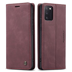 Coque Portefeuille Livre Cuir Etui Clapet C01S pour Samsung Galaxy A41 Vin Rouge