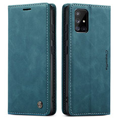 Coque Portefeuille Livre Cuir Etui Clapet C01S pour Samsung Galaxy A51 4G Bleu