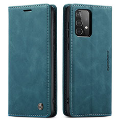 Coque Portefeuille Livre Cuir Etui Clapet C01S pour Samsung Galaxy A52 4G Bleu