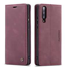 Coque Portefeuille Livre Cuir Etui Clapet C01S pour Samsung Galaxy A70 Vin Rouge