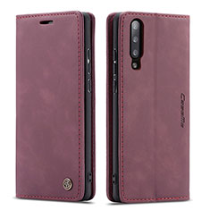 Coque Portefeuille Livre Cuir Etui Clapet C01S pour Samsung Galaxy A70S Vin Rouge
