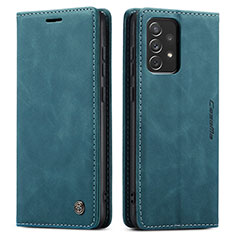 Coque Portefeuille Livre Cuir Etui Clapet C01S pour Samsung Galaxy A72 4G Bleu