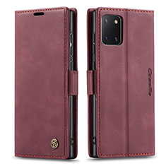 Coque Portefeuille Livre Cuir Etui Clapet C01S pour Samsung Galaxy A81 Vin Rouge