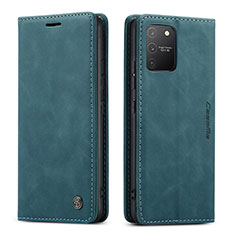 Coque Portefeuille Livre Cuir Etui Clapet C01S pour Samsung Galaxy A91 Bleu
