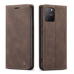 Coque Portefeuille Livre Cuir Etui Clapet C01S pour Samsung Galaxy A91 Marron