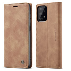 Coque Portefeuille Livre Cuir Etui Clapet C01S pour Samsung Galaxy M32 5G Brun Clair