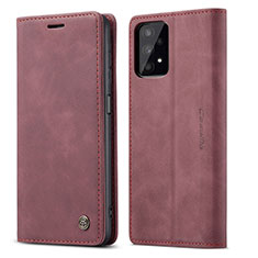 Coque Portefeuille Livre Cuir Etui Clapet C01S pour Samsung Galaxy M32 5G Vin Rouge