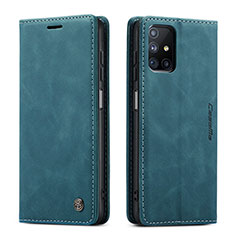 Coque Portefeuille Livre Cuir Etui Clapet C01S pour Samsung Galaxy M51 Bleu