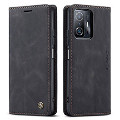 Coque Portefeuille Livre Cuir Etui Clapet C01S pour Xiaomi Mi 11T 5G Noir